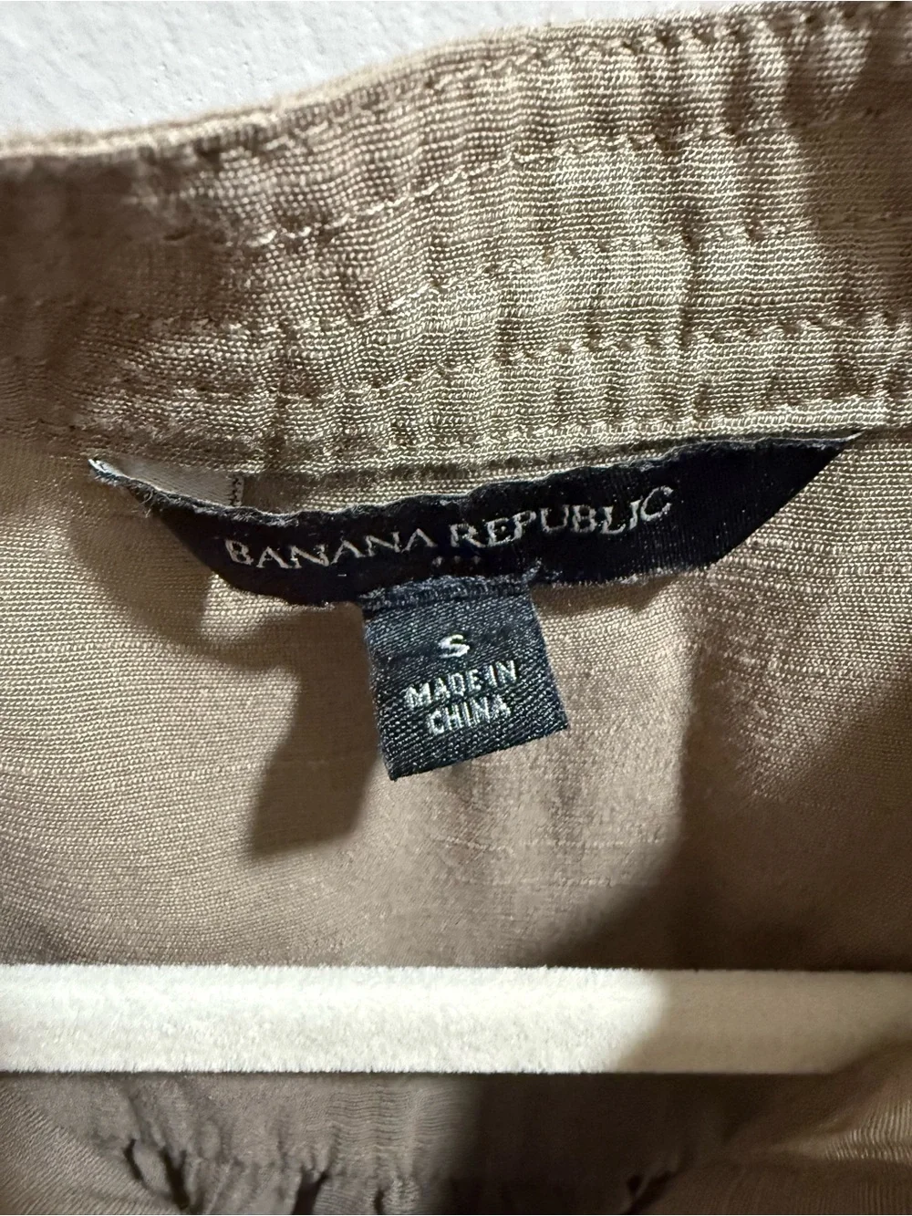 Banana Republic Olive Taupe Short-Sleeve Button Henley